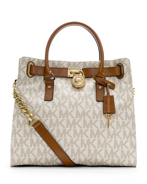 michael kors hamilton large logo ns tote|Michael Kors saffiano large tote.